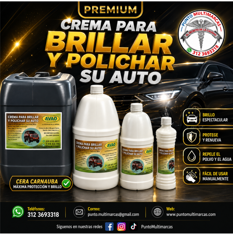 Crema para Brillar y Polichar su Auto